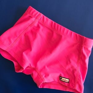 YS crazy pants neon pink shorts